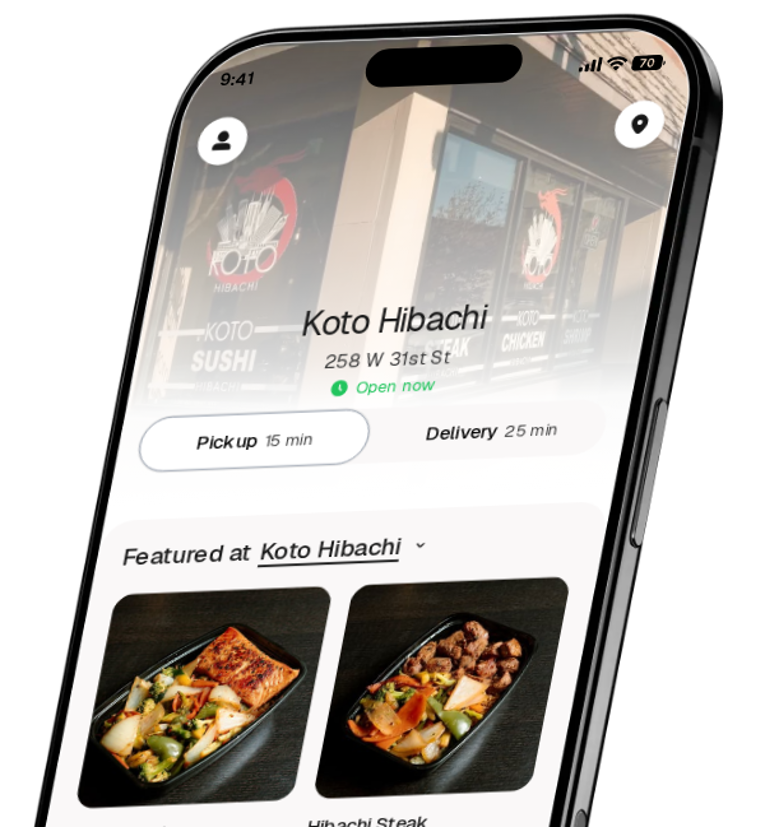 Koto Hibachi app preview