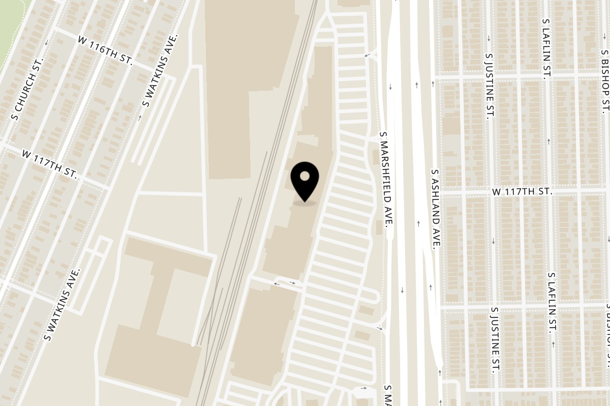 Map showing the location of Koto Hibachi 11710 S Marshfield on 11710 S Marshfield Ave in Chicago