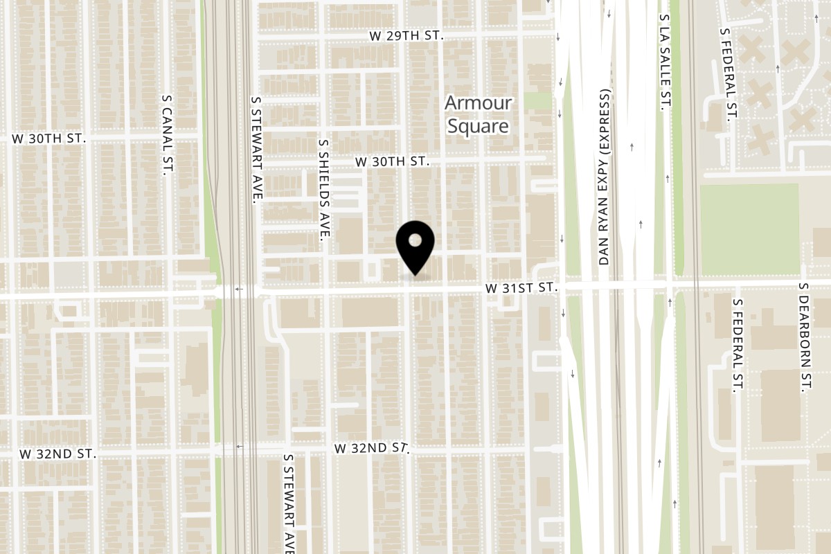 Map showing the location of Koto Hibachi W 31st St on 258 W 31st St in Chicago